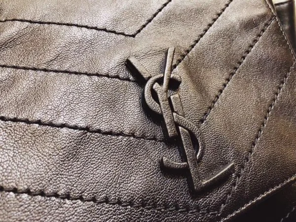 Replica YSL Fake Saint Laurent Small Nolita Bag In Black Vintage Leather 2
