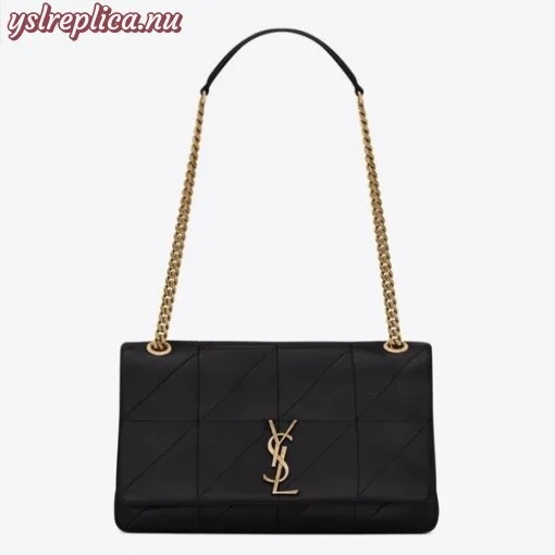 Replica YSL Fake Saint Laurent Medium Jamie Bag In Black Patchwork Leather