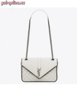 Replica YSL Fake Saint Laurent Dove Medium Monogram Satchel Bag