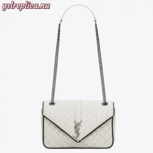 Replica YSL Fake Saint Laurent Dove Medium Monogram Satchel Bag