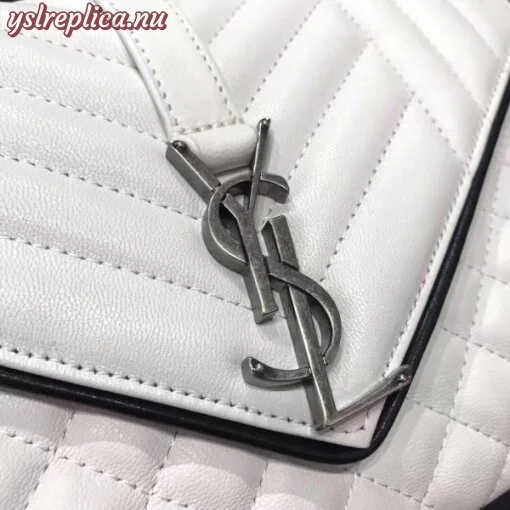 Replica YSL Fake Saint Laurent Dove Medium Monogram Satchel Bag 3