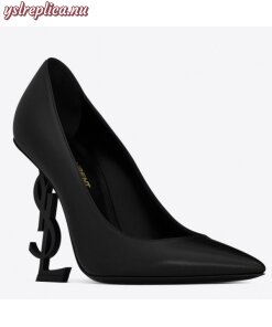 Replica YSL Fake Saint Laurent Opyum 110 pumps In Black Lambskin