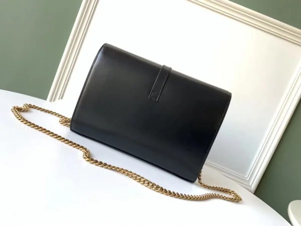 Replica YSL Fake Saint Laurent WOC Sulpice Chain Wallet In Black Calfskin 8