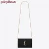 Replica YSL Fake Saint Laurent WOC Sulpice Chain Wallet In Black Calfskin 9