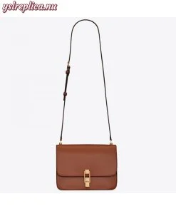 Replica YSL Fake Saint Laurent Carre Satchel Bag In Brick Leather