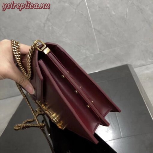 Replica YSL Fake Saint Laurent Bordeaux Cassandra Monogram Clasp Bag