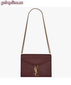 Replica YSL Fake Saint Laurent Bordeaux Cassandra Monogram Clasp Bag 2