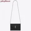 Replica YSL Fake Saint Laurent WOC Envelope Chain Wallet In Red Leather 10