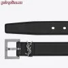 Replica YSL Fake Saint Laurent Monogramme Belt 30MM In Black Suede 9