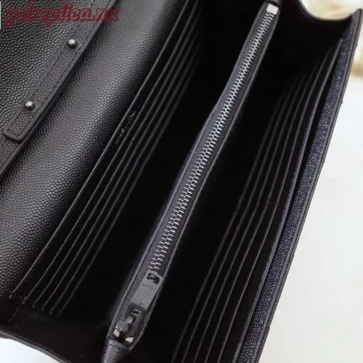 Replica YSL Fake Saint Laurent WOC Monogram Chain Wallet All Black 3