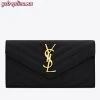 Replica YSL Fake Saint Laurent WOC Monogram Chain Wallet In Noir Leather 10