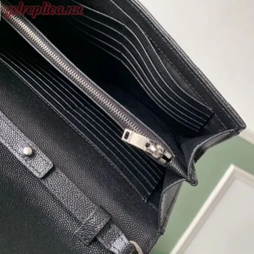 Replica YSL Fake Saint Laurent WOC Monogram Chain Wallet In Noir Leather 6