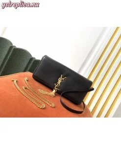 Replica YSL Fake Saint Laurent Kate 99 Shoulder Bag In Black Lambskin 2