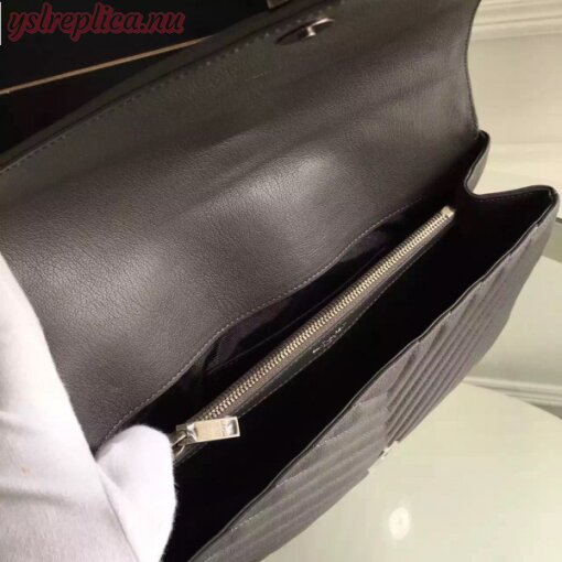 Replica YSL Fake Saint Laurent Large Grey College Shoulder Bag 7
