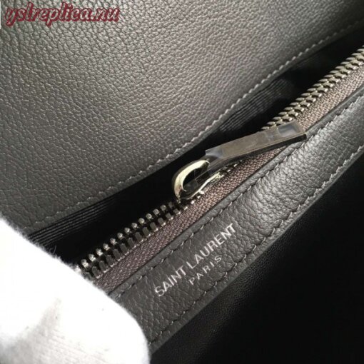 Replica YSL Fake Saint Laurent Large Grey College Shoulder Bag 8