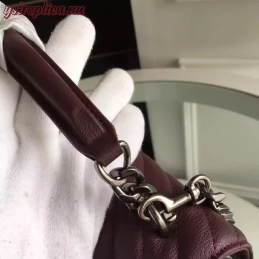Replica YSL Fake Saint Laurent Large Bordeaux College Shoulder Bag 7