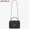 Replica YSL Fake Saint Laurent Medium College Bag In Bordeaux Goatskin Leather 10