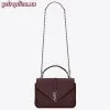 Replica YSL Fake Saint Laurent Medium College Bag In Blue Goatskin Leather 10