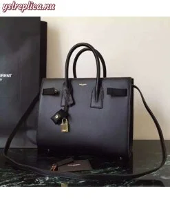 Replica YSL Fake Saint Laurent Small Sac De Jour Bag In Black Leather