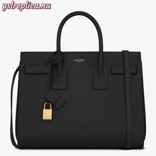 Replica YSL Fake Saint Laurent Small Sac De Jour Bag In Black Leather 3