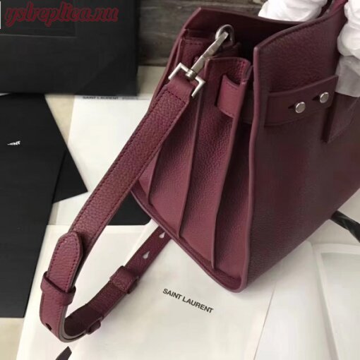 Replica YSL Fake Saint Laurent Small Sac de Jour Souple Bag In Ruby Grained Leather 2