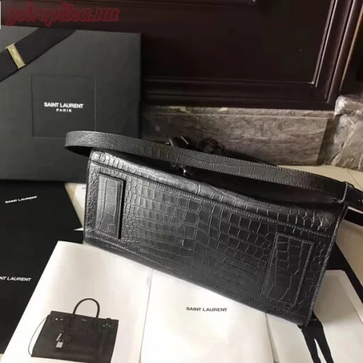 Replica YSL Fake Saint Laurent Small Sac de Jour Souple Bag In Black Crocodile Leather 4