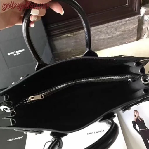 Replica YSL Fake Saint Laurent Small Sac de Jour Souple Bag In Black Crocodile Leather 5