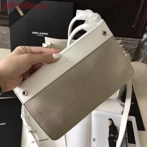 Replica YSL Fake Saint Laurent Baby Sac de Jour Souple Bag In White Grained Leather 6