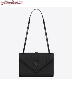 Replica YSL Fake Saint Laurent Medium Envelope All Black Bag