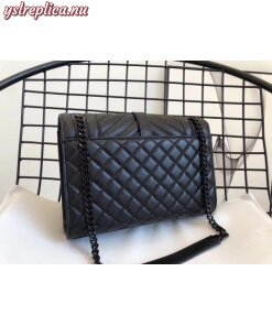 Replica YSL Fake Saint Laurent Medium Envelope All Black Bag 2