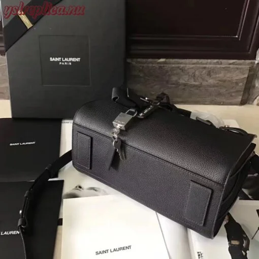 Replica YSL Fake Saint Laurent Baby Sac de Jour Souple Bag In Black Grained Leather 3