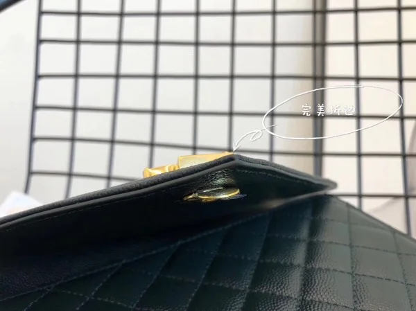 Replica YSL Fake Saint Laurent Medium Envelope Bag In Dark Green Grained Leather 6