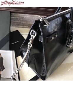 Replica YSL Fake Saint Laurent Sac De Jour Souple 36 Duffle Bag In Black Moroder Leather 2