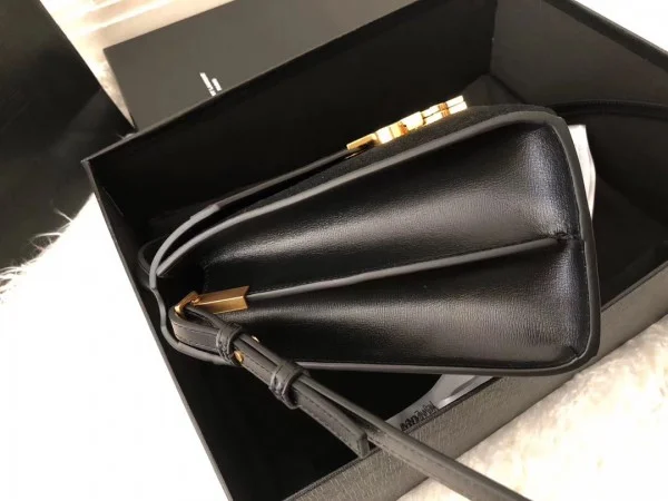 Replica YSL Fake Saint Laurent Cassandra Medium Bag In Black Suede 5