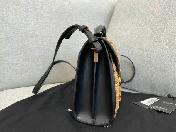 Replica YSL Fake Saint Laurent Cassandra Mini Top Handle Bag In Raffia 2