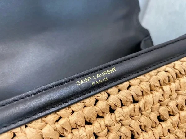 Replica YSL Fake Saint Laurent Cassandra Mini Top Handle Bag In Raffia 5