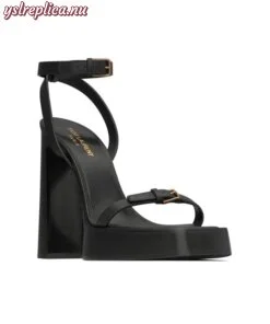 Replica YSL Saint Laurent Platz Platform Sandals in Smooth Leather 2