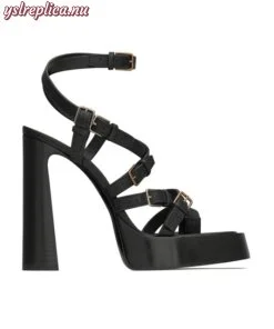 Replica YSL Saint Laurent Platz Platform Sandals in Smooth Leather