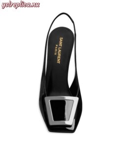 Replica YSL Saint Laurent Maxine Slingback Pumps in Patent Leather 2