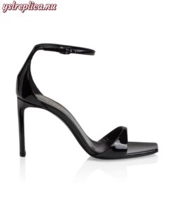 Replica YSL Saint Laurent Bea Patent Leather Anke-Strap Sandals