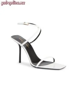 Replica YSL Saint Laurent Leather High-Heel Sandals 2