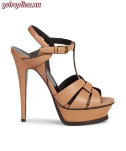 Replica YSL Saint Laurent Tribute Leather Platform Sandals