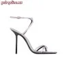 Replica YSL Saint Laurent Nuit Sandals In Crepe Satin