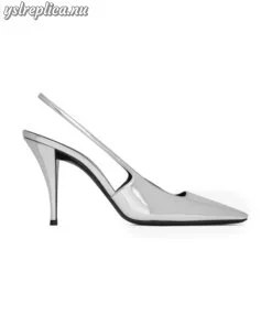 Replica YSL Saint Laurent Blade Slingback Pumps In Mirrored Leather