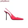 Replica YSL Saint Laurent La 16 Heeled Mules in Animal Free-fur and Smooth Leather 5