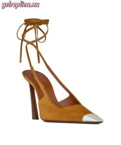 Replica YSL Saint Laurent Blade Slingback Pumps in Suede 2