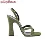 Replica YSL Saint Laurent Jodie Platform Sandals in Velvet 5