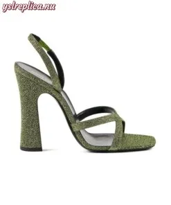 Replica YSL Saint Laurent Nadja Sandals in Lurex