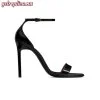 Replica YSL Saint Laurent Jodie Platform Sandals in Velvet 4