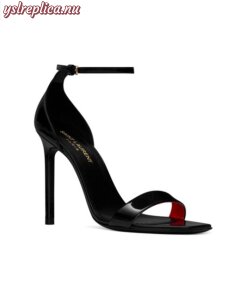 Replica YSL Saint Laurent Amber Sandals in Patent Leather 2